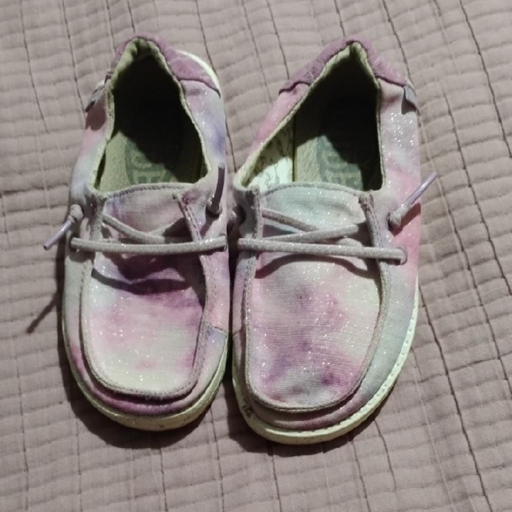 Hey Dude Pink and Purple Moccasins Casual Shoes